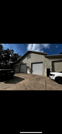 Commercial garage door installation - industrial white roll-up doors